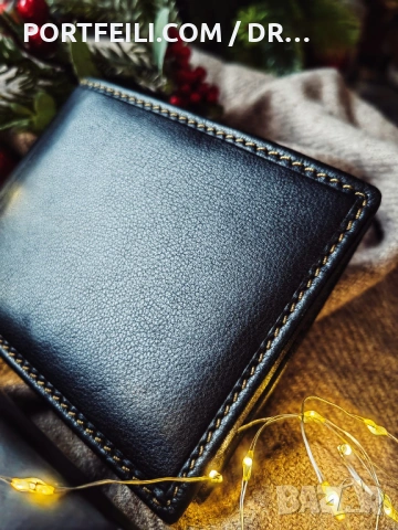 Кожен портфейл Friedrich с RFID NFC защита, снимка 2 - Портфейли, портмонета - 54318763