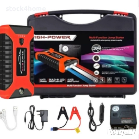Мултифункционален стартер за кола, Jump starter, 20000mAh, 600A, 12V, Авариен преносим Power Bank, снимка 9 - Аксесоари и консумативи - 53051405