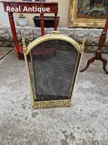 Чудесна антикварна английска решетка за пред камина , снимка 6 - Антикварни и старинни предмети - 50166609