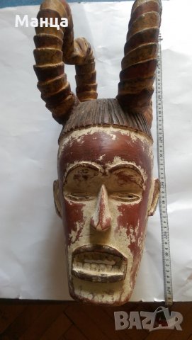 Стара Вуви маска шлем от Габон, снимка 3 - Антикварни и старинни предмети - 31609691