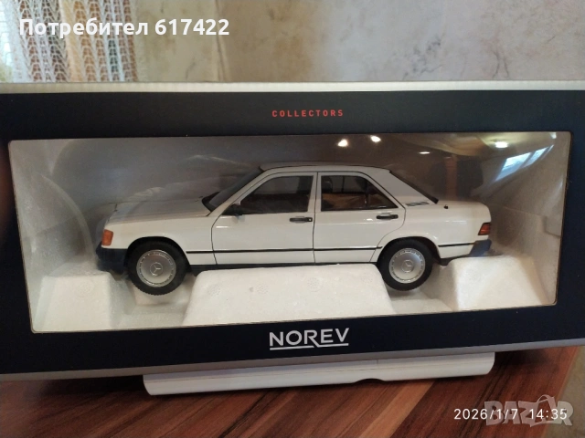 1:18 Метален модел на Mercedes Benz 190E W201-  Norev
