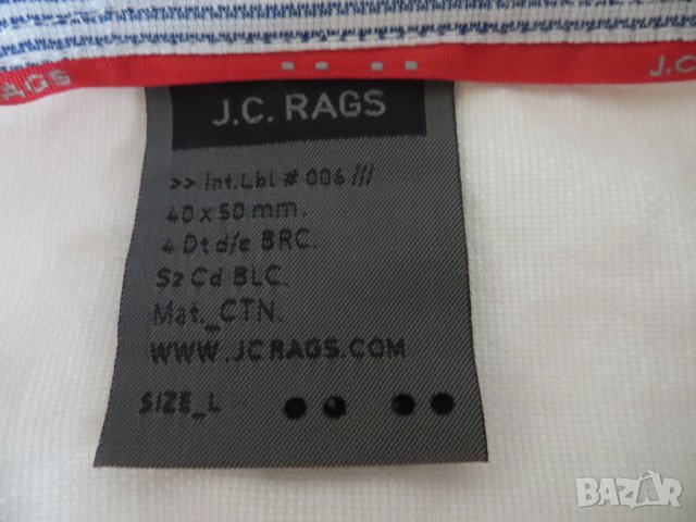 Мъжка риза с дълъг ръкав памук и лен J.C.RAGS, снимка 4 - Ризи - 37119022