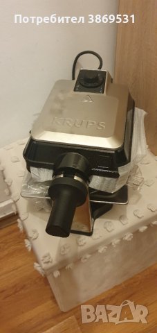 Гофретник Krups FDD95D, 1200 W, ротационен, Черен/Сребрист