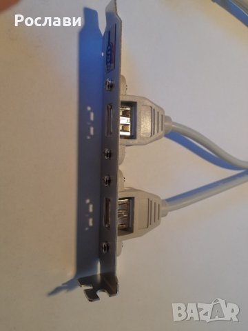 080. Разширителна пластина с два USB порта, снимка 2 - Кабели и адаптери - 40178271