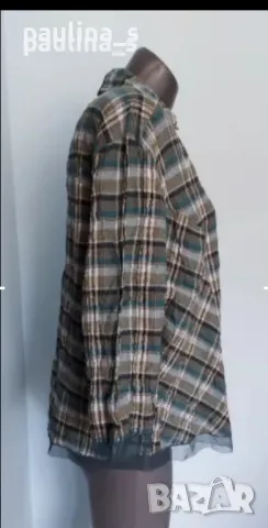 Два броя / Дамска памучна риза в каре / голям размер , снимка 13 - Ризи - 36505846