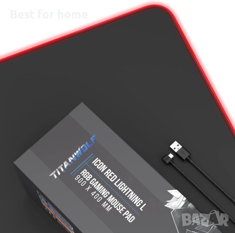 Titanwolf - RGB геймърска подложка за мишка, снимка 7 - Друга електроника - 51523580