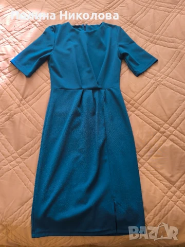 Рокля в син цвят, снимка 4 - Рокли - 50542530