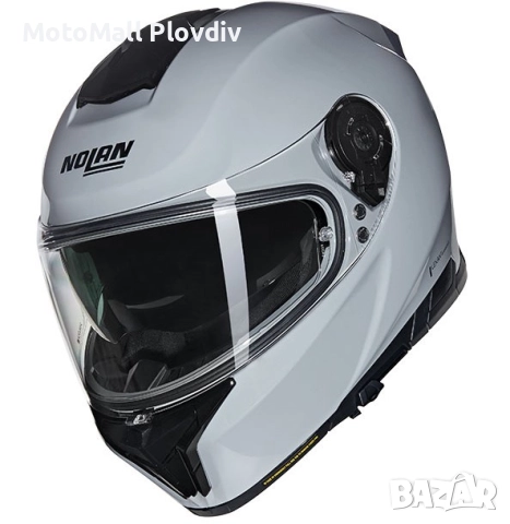 Каска Nolan N80-8 Classico N-Com 303 Gray – Гланц ECE 22.06, снимка 2 - Аксесоари и консумативи - 51893787