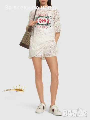 Gucci Дамски Летен Комплект 👚🩳Дамски Къс Екип Гучи - 2 Налични Цвята Код E145, снимка 6 - Комплекти - 50235064