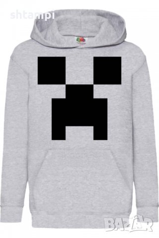 Детски Суитчър/Суитшърт Minecraft creeper face 1,Minecraft,Игра,Подарък,Изненада,Забавление,Рожден Д, снимка 2 - Детски анцузи и суичери - 38326537