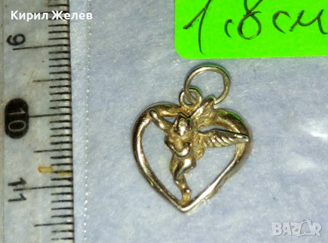 СТАРИНЕН АРТ ДЕКО СРЕБЪРЕН ПЕНДАНТ АМУРЧЕ ВИСОКА ПРОБА СРЕБРО ФИНА МАЙСТОРСКА РЪЧНА ИЗРАБОТКА 40040, снимка 5 - Антикварни и старинни предмети - 42474615