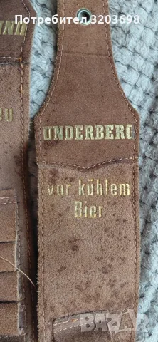 Винтидж кожен велуреен патрондаш за колан UNDERBERG , снимка 3 - Оборудване и аксесоари за оръжия - 55779552