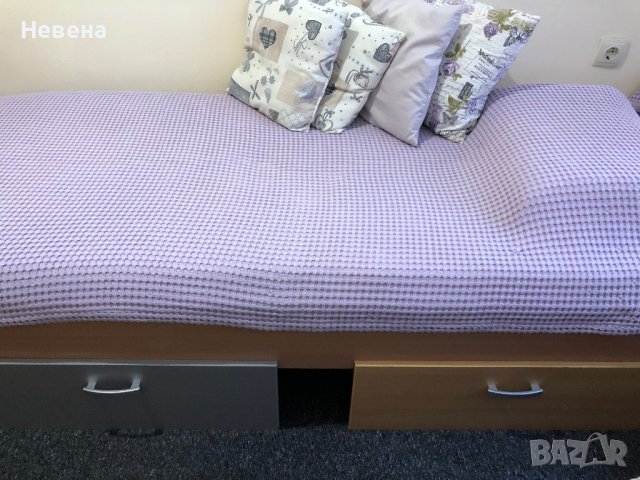 Единично легло с матрак и подматрачна рамка, снимка 2 - Спални и легла - 38268928