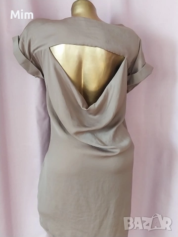 AMORGO L Италианска свободна рокля в кафяво , снимка 3 - Рокли - 53881712