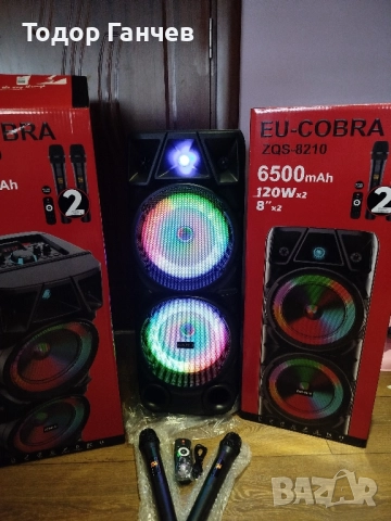 Караоке колона батерия 🔋 6500mAh + подарък флашка 4GB 