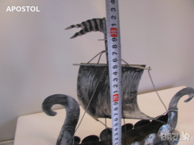 Викингски кораб метален, снимка 3 - Антикварни и старинни предмети - 51478227