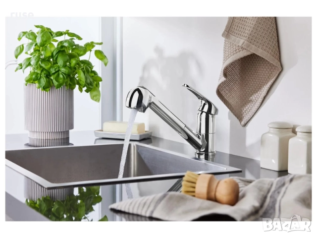 НОВИ! Смесител за мивка с изтеглящ се душ хром, снимка 7 - Смесители - 51693745