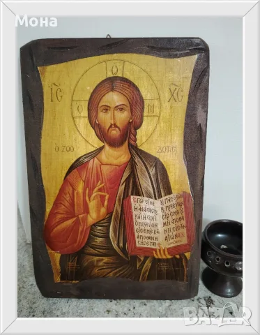 Ръчно изработена икона на Исус Христос 