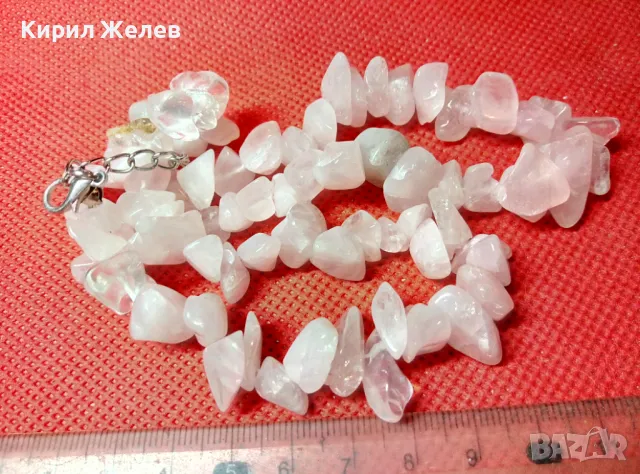 ВИНТИДЖ АРТ КОЛИЕ от НАТУРАЛНИ КАМЪЧЕТА МЛЕЧЕН КВАРЦ ПЛАНИНСКИ КРИСТАЛ 47346, снимка 8 - Колиета, медальони, синджири - 47283308