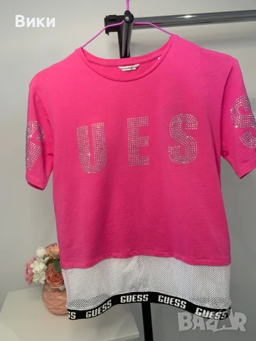 Нова тениска на Guess за 16г но е подходяща и за S размер , снимка 8 - Тениски - 50918259