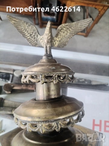 МНОГО КРАСИВ БРОНЗОВ ФЕНЕР С ОРЕЛ 