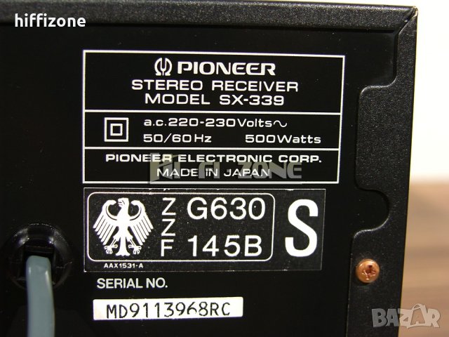РЕСИВЪР  Pioneer sx-339 /3 , снимка 9 - Ресийвъри, усилватели, смесителни пултове - 34369048