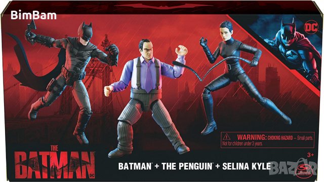 Оригинален комплект фигурки The BATMAN - Batman+ The Penguin + Selina Kyle / DC, снимка 2 - Фигурки - 39429480