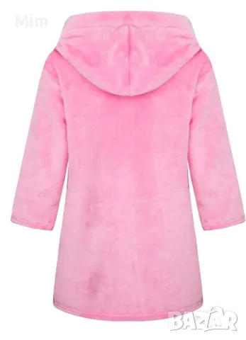 XL / 2XL Розов,поларен, мек халат , снимка 5 - Нощници - 48290129