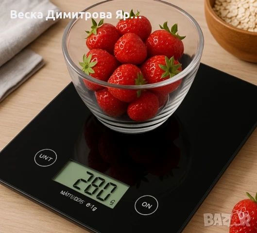 Кухненска везна Rosberg Premium, 5 кг., LCD екран, снимка 3 - Други - 51359865