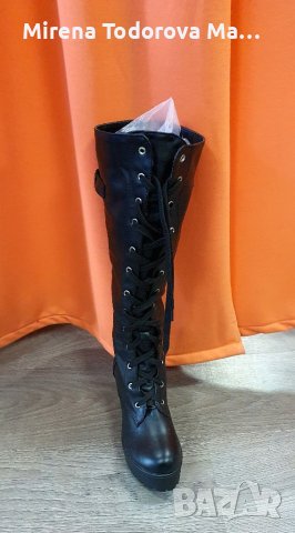 Кожен ботуш на платформа номер 37