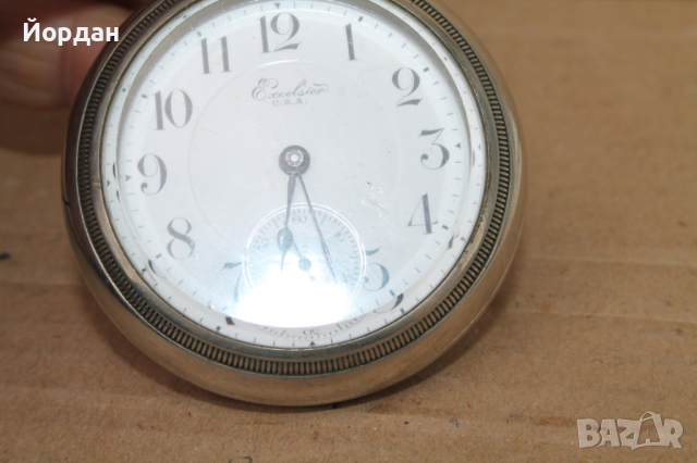 Американски джобен часовник ''Exelsior'', снимка 10 - Джобни - 44748314