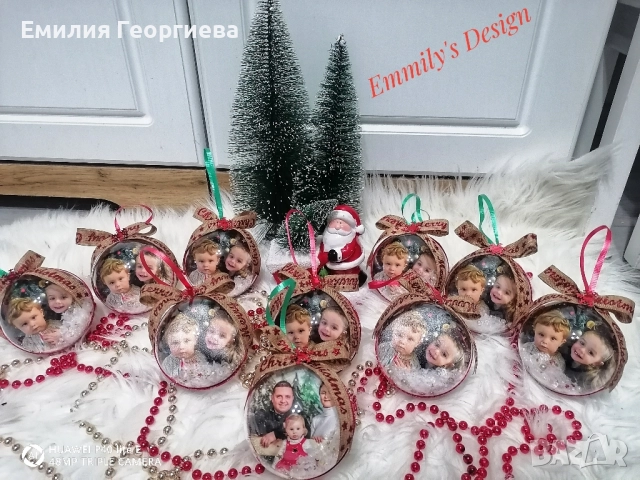 Коледни топки със снимки ♥️ , снимка 11 - Коледни подаръци - 52591566