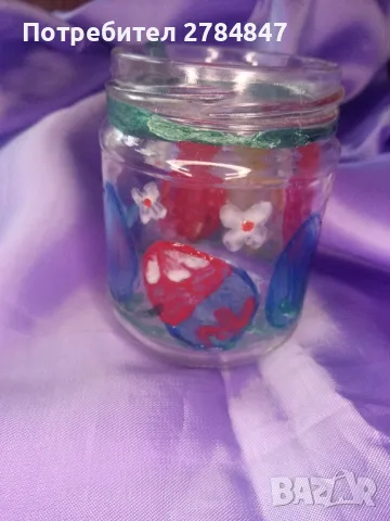 Ръчно рисуван буркан Великден , снимка 7 - Декорация за дома - 49909877