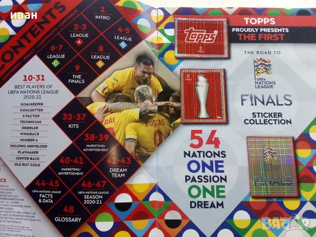 Стикер албум UEFA NATIONS LEAGUE FINALS - Topps - 2022, снимка 2 - Колекции - 50645048