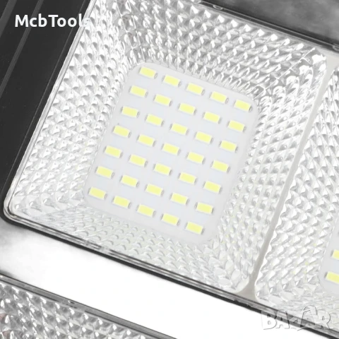 Улична соларна лампа със соларен панел и стойка, 400W, IP66, 12-16 часа автономия, 30 000mAh, 6500K, снимка 7 - Соларни лампи - 50789356