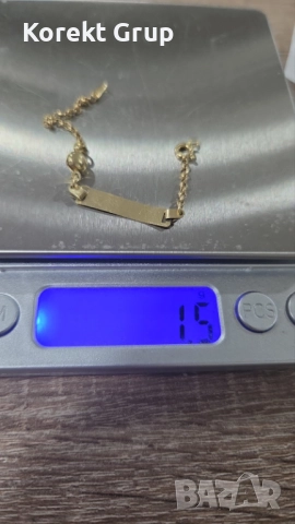 златна гривна  детска 1.5гр., снимка 4 - Гривни - 52842761