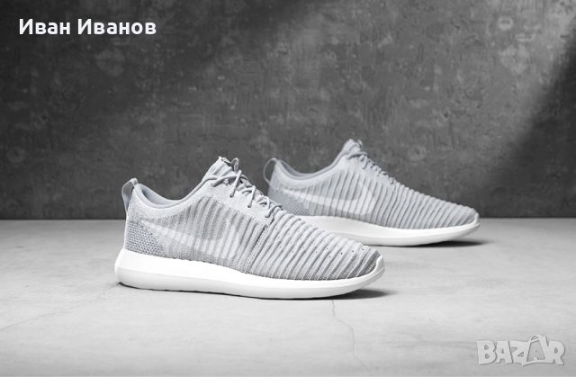 маратонки  NIKE ROSHE TWO FLYKNIT "WOLF GREY" номер 44-44,5, снимка 7 - Маратонки - 40283132