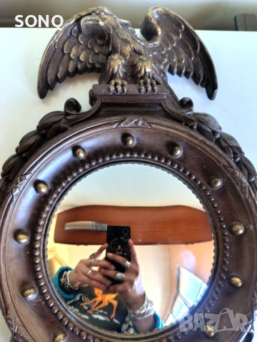 Оригинално Старо Американско Огледало, снимка 3 - Антикварни и старинни предмети - 54020269
