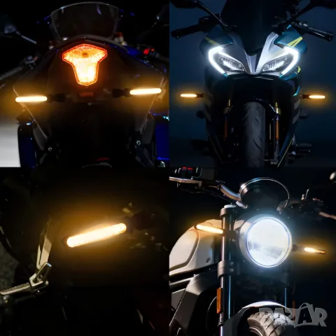 Водоустойчиви LED мигачи за мотор с M10 резба 2 броя, снимка 4 - Аксесоари и консумативи - 55865961