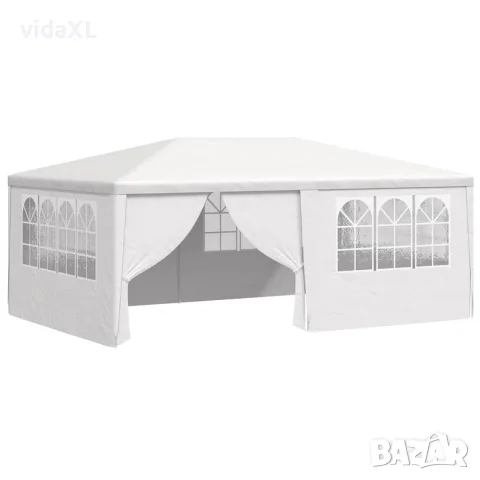 vidaXL Професионална парти шатра със стени 4х6 м бяла 90 г/м²