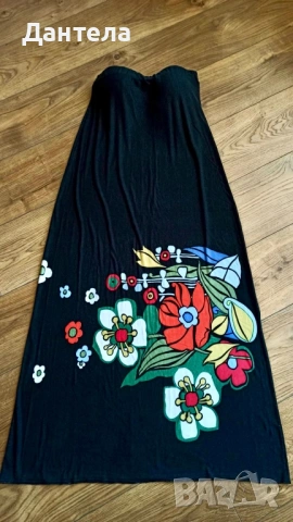 Уникална Макси Рокля на цветя– Артистичен Дизайн