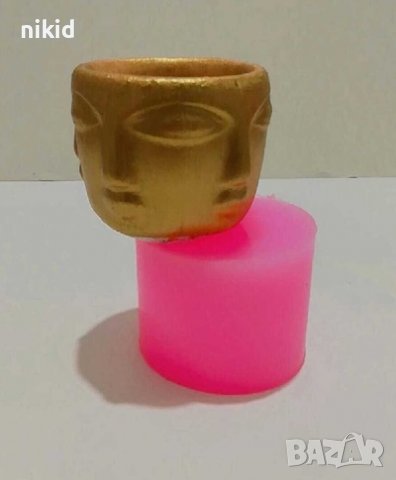 Лице лица силиконов молд форма калъп за кашпа саксия ваза гипс смола декор, снимка 3 - Форми - 37741170