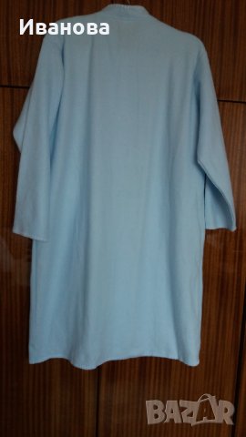 Светлосин домашен халат от полар - L/XL размер, снимка 7 - Нощници - 42862619