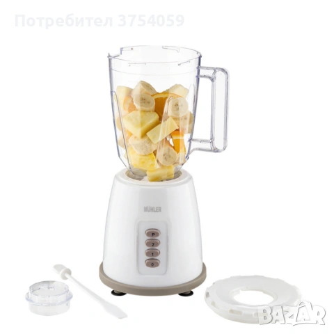 Блендер, 500W, 1.5 л, пласт.кана, сив, снимка 2 - Блендери - 53130774