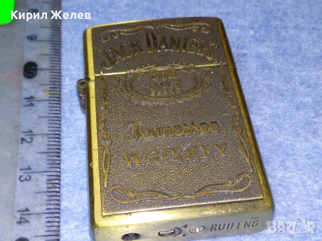 JACK DANIELS Tennessee WHISKEY СТИЛНА МЕСИНГОВА ГАЗОВА ЗАПАЛКА ДЖАК ДАНИЕЛС Противовятърна 44150, снимка 12 - Запалки - 44754280