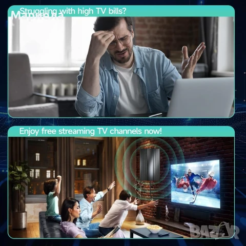 Обновена телевизионна антена/Smart TV с локални канали на закрито/, снимка 3 - Приемници и антени - 50536595