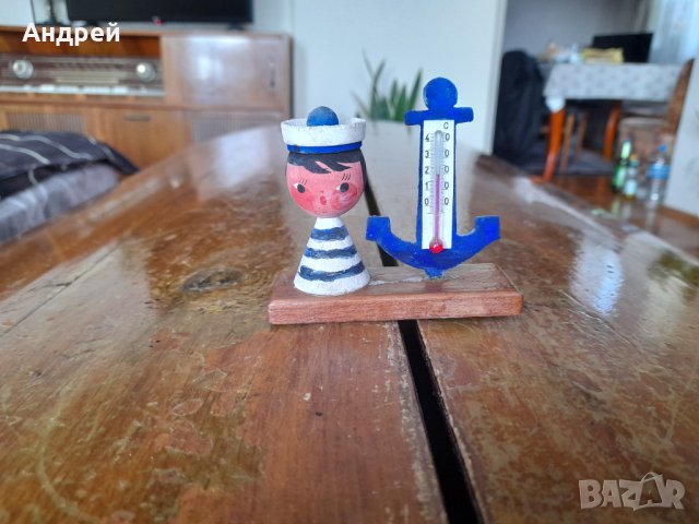 Стар сувенирен термометър моряк, снимка 1 - Други ценни предмети - 44355478