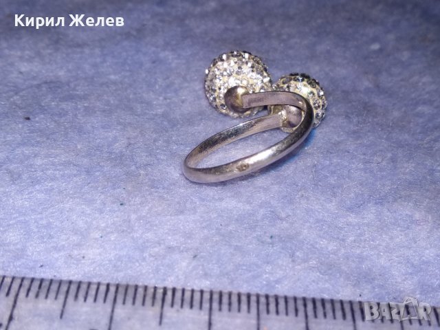 СРЕБЪРЕН ФЕШЪН АРТ ПРЪСТЕН СРЕБРО 925 Част От КОМПЛЕКТ с БЯЛ ЕМАЙЛ и КРИСТАЛИ 37350, снимка 10 - Пръстени - 40488300
