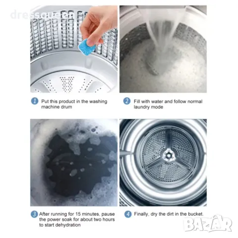 4368 Таблетки за почистване на пералня – комплект от 12 броя, снимка 5 - Перални - 48879222