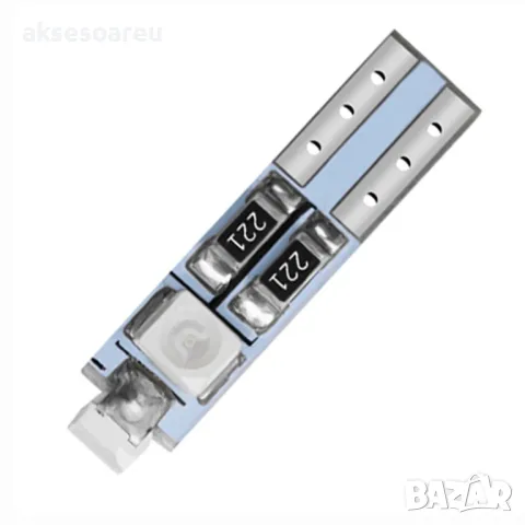Супер ярка T5 Led крушка 3 и 5 SMD 3030 светлина Т5 Лампа за табло на кола габарит 12V Супер ярки ла, снимка 18 - Аксесоари и консумативи - 47892112